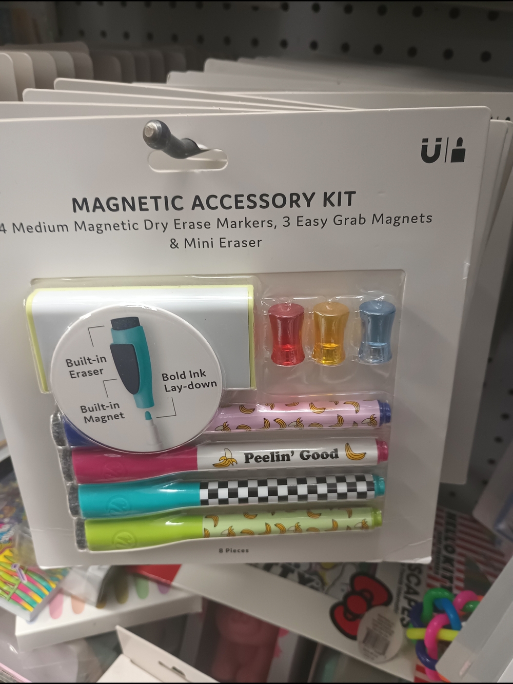 Magnetic Accessory Kit - Multicolor Dry Erase Markers & Magnets